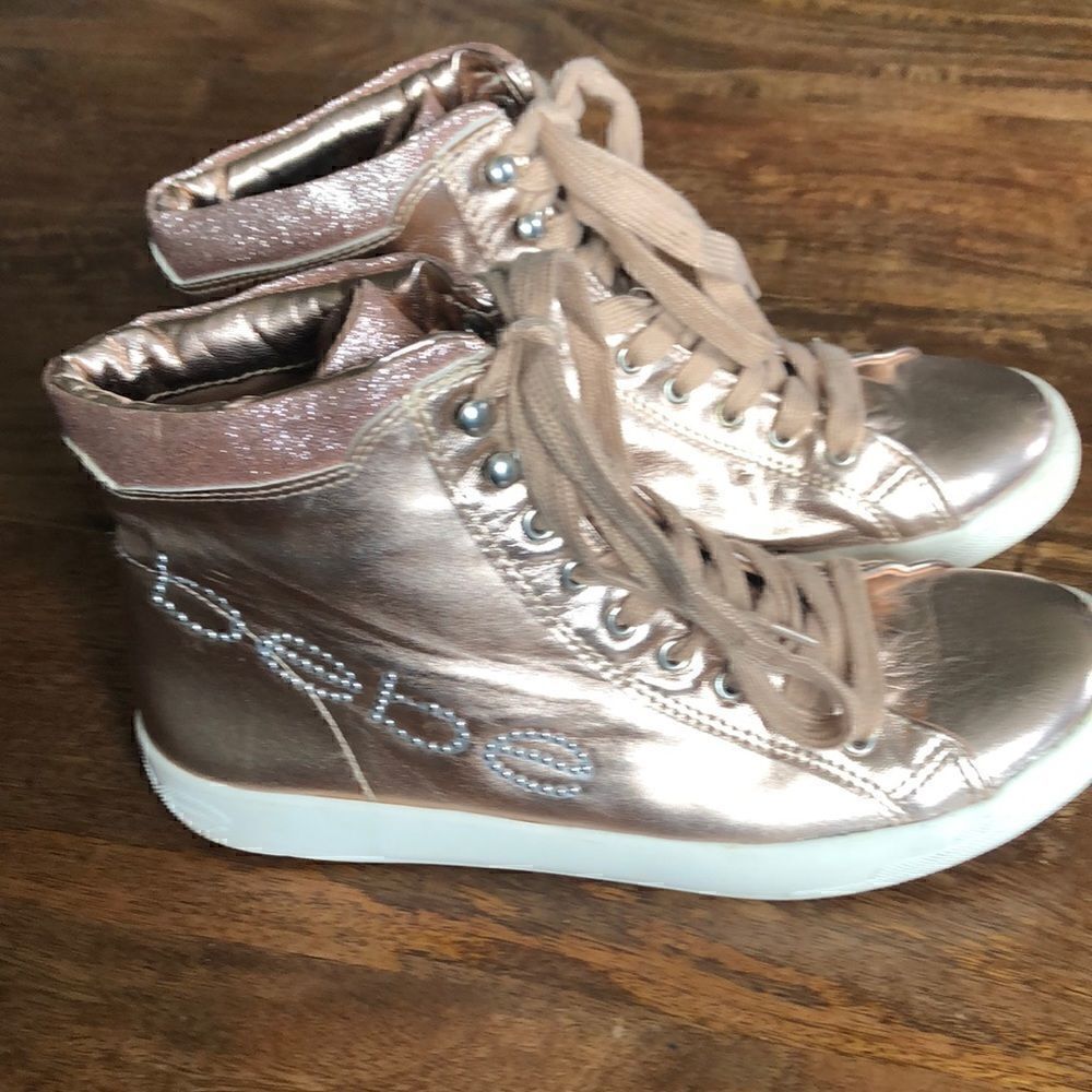 Bebe vintage glitter high tops size 9